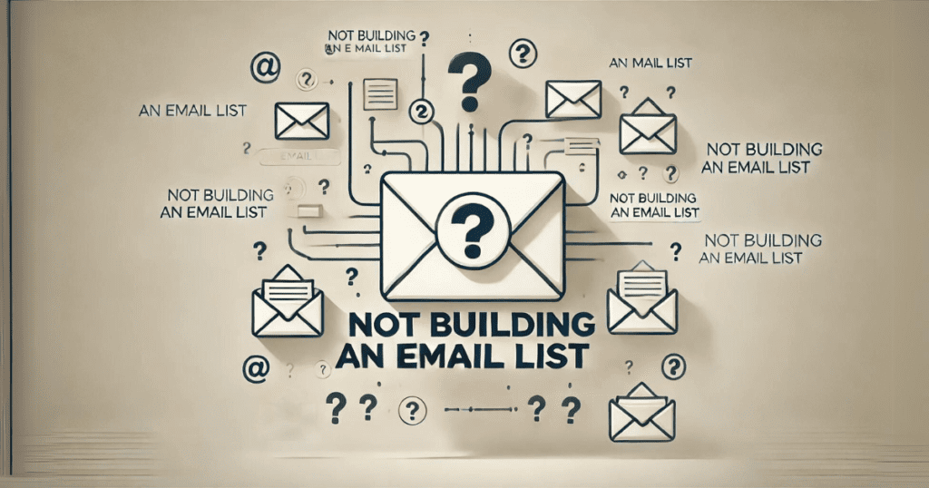 Not Building an Email List. Common mistakes in affiliate marketing to avoid