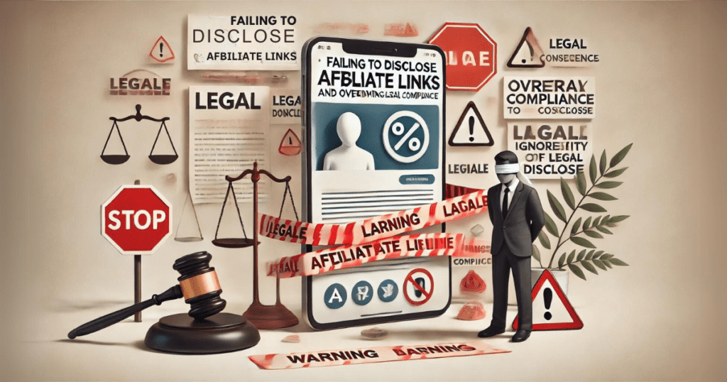 Failing to Disclose Affiliate Links and Overlooking Legal Compliance. Common mistakes in affiliate marketing to avoid