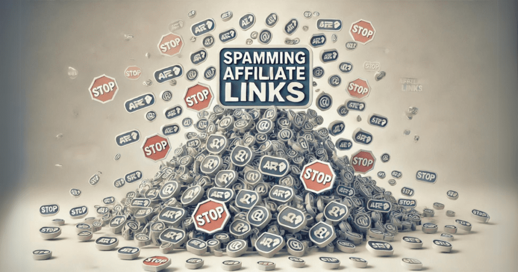 Spamming affiliate links. Common mistakes in affiliate marketing to avoid